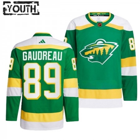 Minnesota Wild Trikot Frederick Gaudreau 89 Adidas 2022-23 Grün Reverse Retro 2.0 Authentic - Kinder